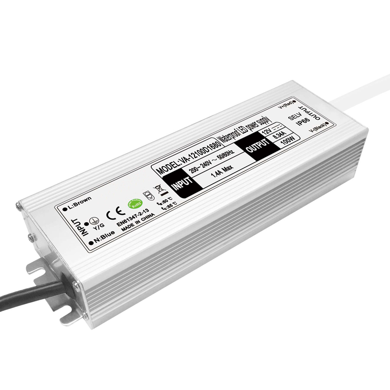 Waterdichte LED-driver van 100 W met constante spanning