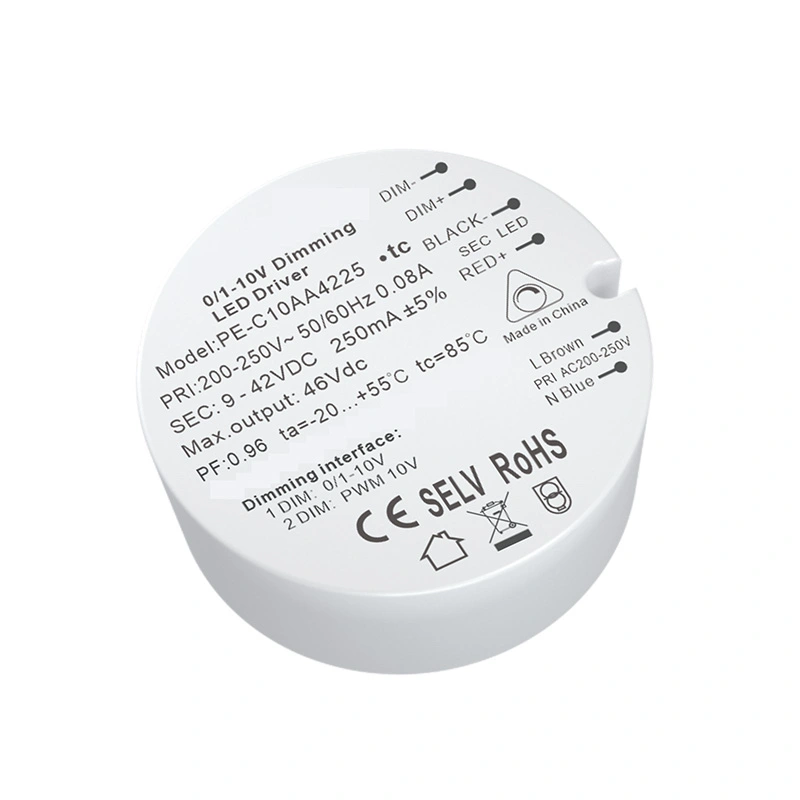 10W constante stroom 0-10V dimbare LED-driver