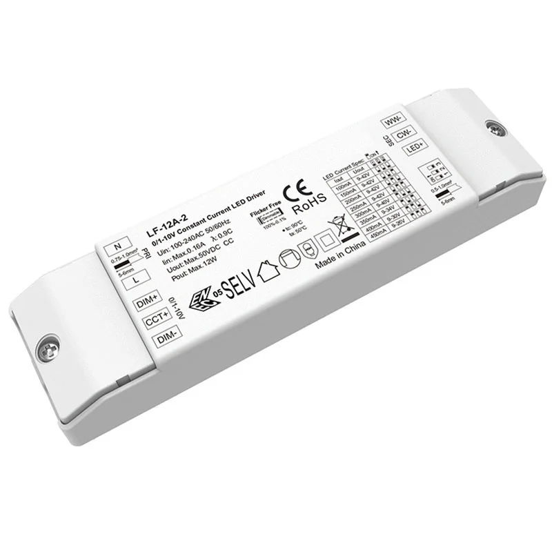 12W constante stroom 0-10V CCT dimbare LED-driver