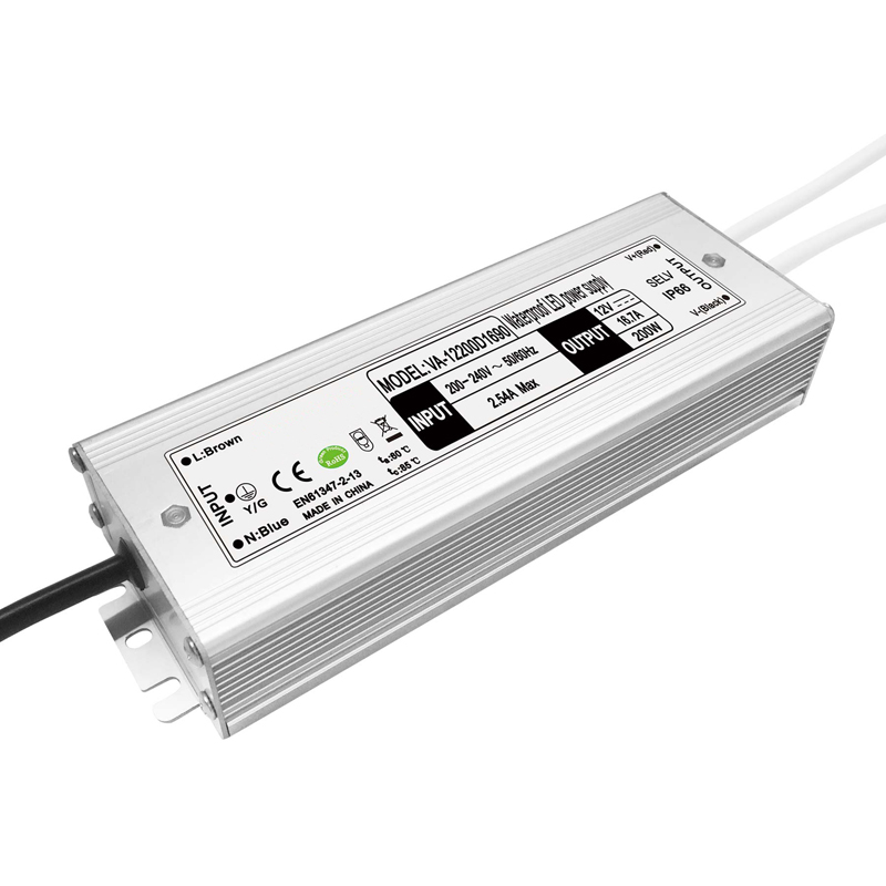 Waterdichte LED-driver van 200 W met constante spanning