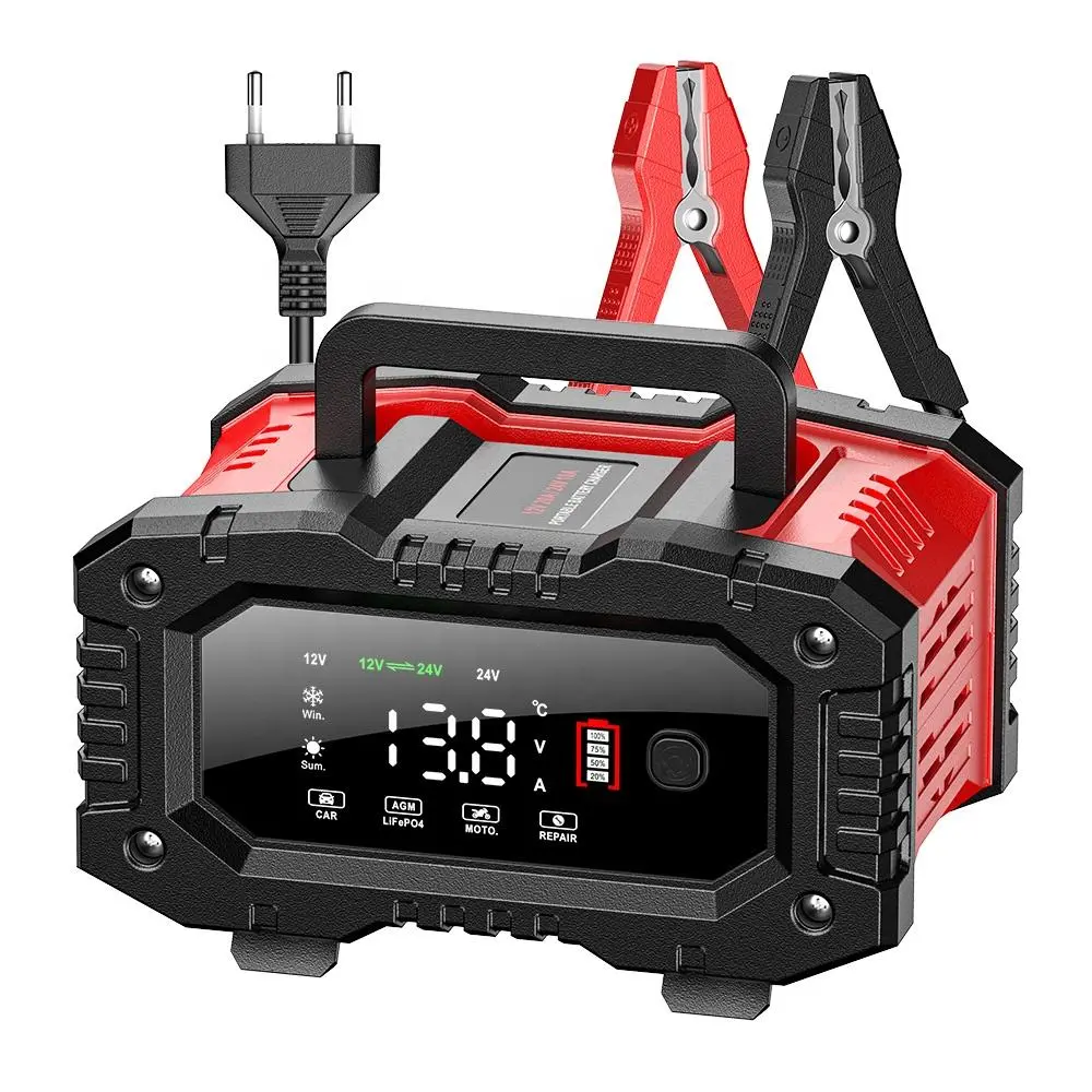24V 10A intelligente auto-motorfiets-pulsreparatie-acculader