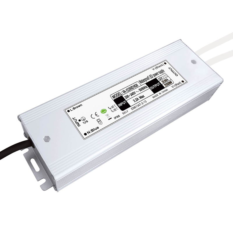 250W waterdichte LED-driver met constante spanning