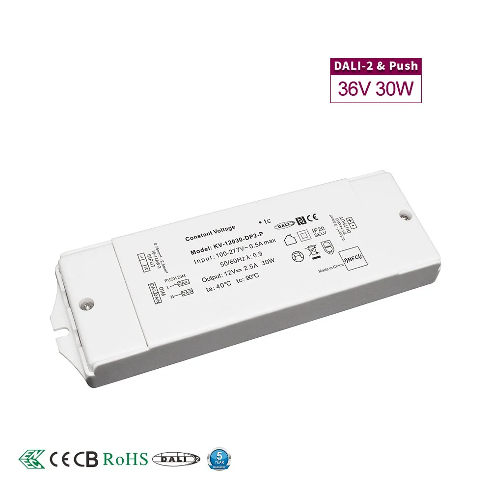 36V constante spanning 30W DALI dimbare LED-driver