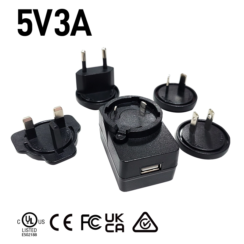 5V 3A verwisselbare stekker USB-oplader