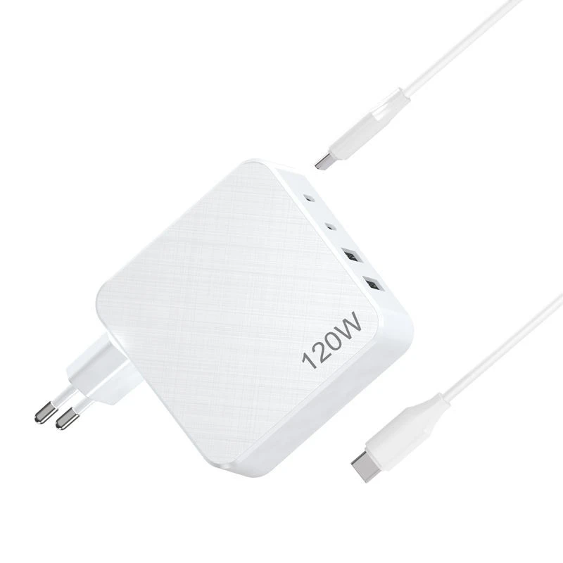 Laptop multi-poort wandoplader 120W GaN USB C-oplader