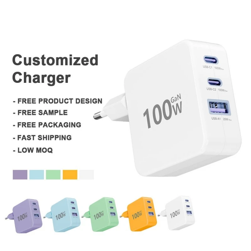 PD 3.0 100W Type C snellader UK US AU EU compatibele wandlader